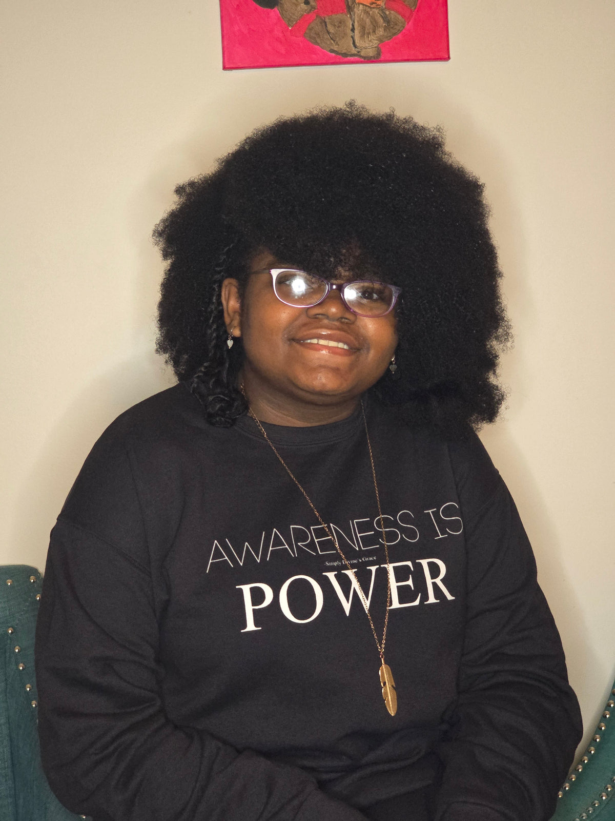 Crew neck sweatshirt "Awareness is Power"