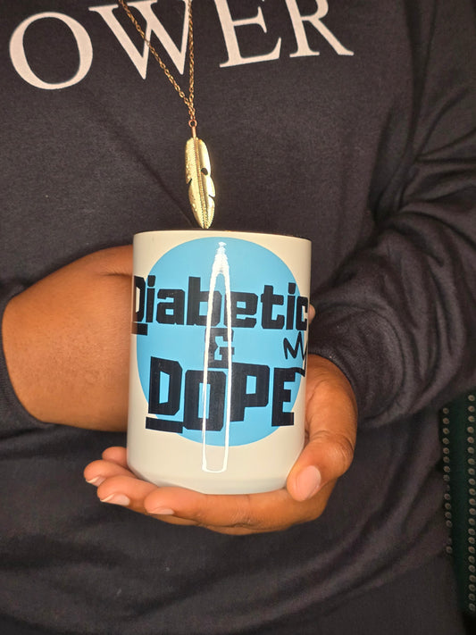 White Diabetic and Dope Mug